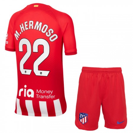 Jalkapallo Pelipaidat/Peliasut Atlético Madrid M.Hermoso 22 Lasten Kotipelipaita 2023-24